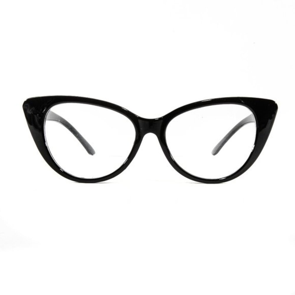 Black Frame Transparent Glasses Sunglasses Cateye Cat Eye UV Protection